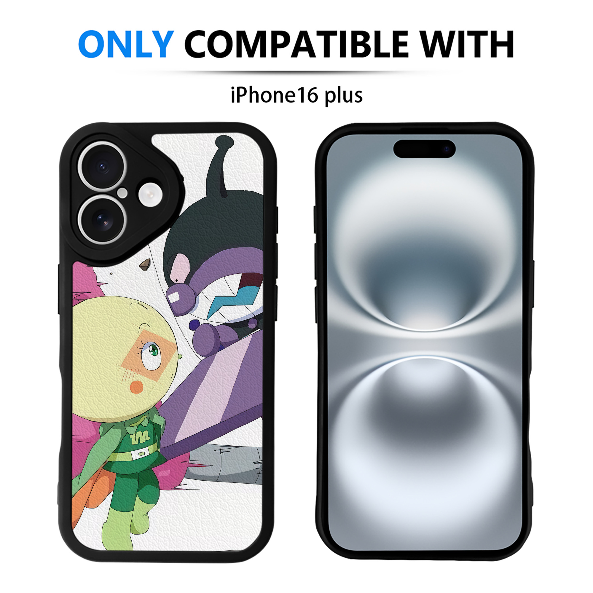 （画像用） アンパンマン Anpanman 【iPhone 16シリーズ対応】シリコンスマホケース（レザー調） 材質：シリコン